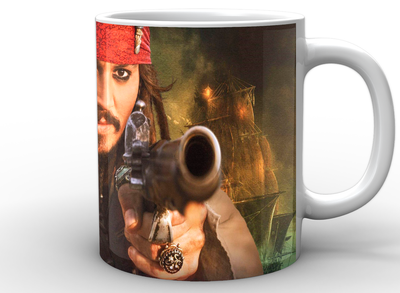 Кухоль GeekLand білий Pirates of the Caribbean Пірати Карибського моря зі зброєю PC.02.025 ( 19910 )