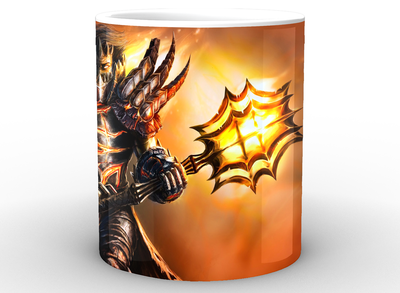Кружка World of Warcraft Мир Военного Ремесла с оружием керамика, белого цвета 330мл.