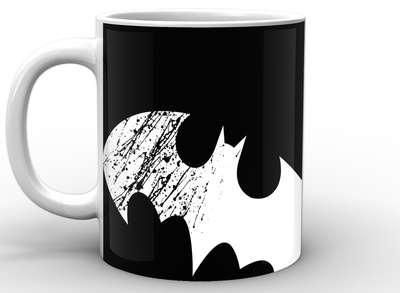 Кухоль GeekLand білий Бетмен Batman Бетмен знак BM.02.053