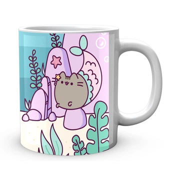 Чашка з принтом Pusheen Пушин дайвер РС.02.380 Кружка керамічна 0,33