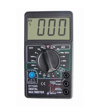 Цифровий мультиметр DT-700D 500В 5А з прозвонкою генератор 50Гц тестер діодів і транзисторів компактний