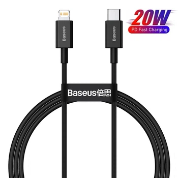USB кабель для iPhone Type C на Lightning BASEUS Superior Series Fast Charging Data Cable (1m, 20W, 480 Mbps). Black