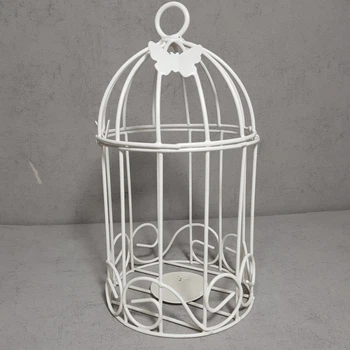 Підсвічник DecorArtt "Клітка 150" 28x15 см білий