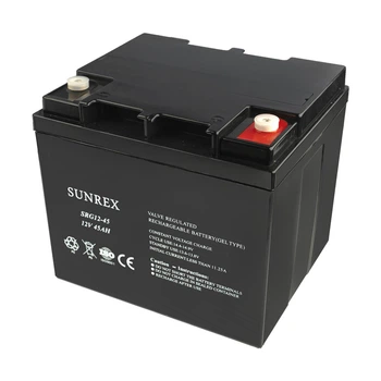 Аккумуляторная батарея SUNREX SRG12-45, Емкость: 45Ah, 12V, 12.9kg, гелевый, размеры: 198х166х174мм (ИБП UPS) (2270299)