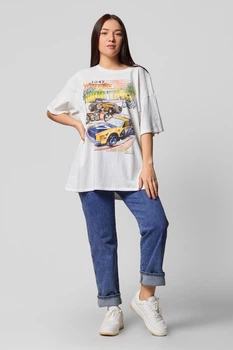 Футболка Wrangler OVERSIZED TEE Oversized Fit (W7R3GFW02) Белый M-00