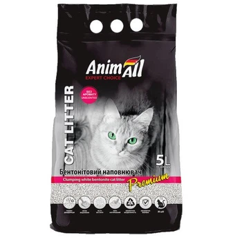 Бентонитовый наполнитель AnimAll Classic, без аромата, 5 л