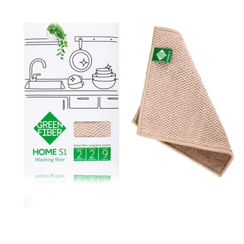 Салфетка GreenWay Green Fiber HOME S1, Файбер для мытья посуды бежевый (08005)