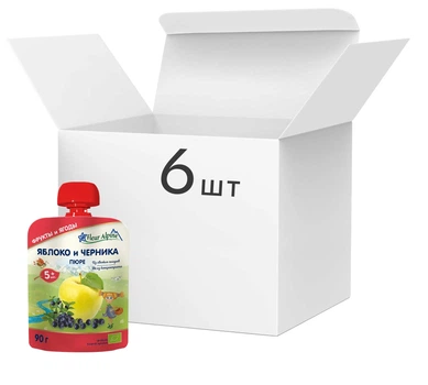 Упаковка пюре Fleur Alpine Organic Манго з 6 місяців 6 шт х 90 г (5024688101120)