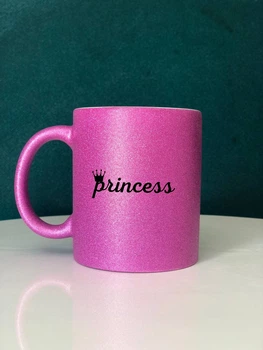 Чашка глітерна рожева "Princess" + коробка