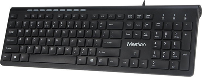 Клавіатура провідна USB мультимедійна Meetion Multimedia Ultrathin Keyboard K842M Чорна