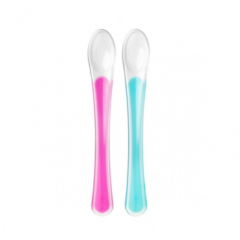 Первая ложка с силиконовым наконечником 2 шт Tommee Tippee