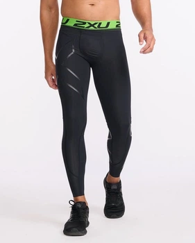 Мужские компрессионные тайтсы для восстановления 2XU, Refresh Recovery Comp Tights, XL, черный/черный логотип