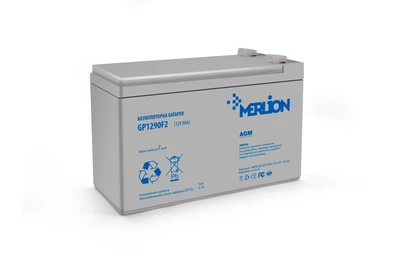 Акумуляторна батарея Merlion AGM 12 V 9 Ah (GP1290F2) White GP1290F2 (06010)