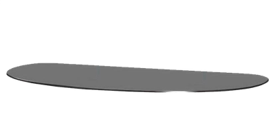 Полка стекло настенная навесная овальная Commus PL4 OG (280х440х8мм)
