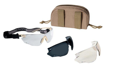 Тактические очки Bolle Tactical COMBAT Tan COMBKITS комплект
