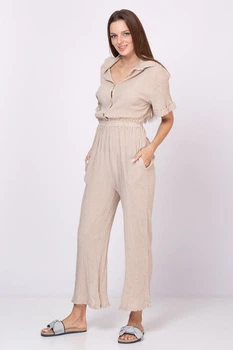 Хлопковый комбинезон из жатой ткани TAKEASY S-L Бежевый ss210860_bei_S-L
