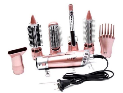 Мультистайлер для волос 7-в-1 Gemei GM-4831 2200W Pink