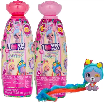 Игровой набор с фигуркой-сюрпризом 2 шт. VIP Pets Mini Fans Spring Vibes S3 IMC Toys Модный любимец Мини в ассортименте (712867)