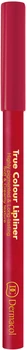 Стійкий олівець для губ Dermacol True Colour Lipliner №1 Червоно-помаранчевий 2 г (85959057)