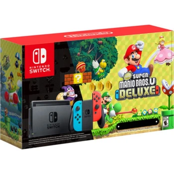 Игровая консоль Nintendo Switch Red & Blue Bundle (игра New Super Mario Bros)