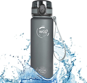 Спортивна пляшка для води WCG Grey 0,5 л (Tritan, BPA Free)