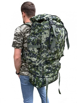 Рюкзак тактичний 80л піксель, рюкзак військовий камуфляж, тактичний рюкзак похідний