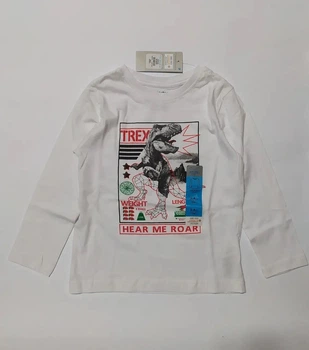 Реглан белого цвета Динозавр Primark 122см (40004718)