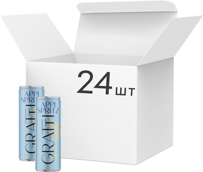 Слабоалкогольный газированный напиток Gratti Appi Spritz 4.5% 0.25 л х 24 шт (5902854104116)