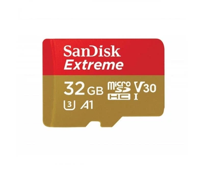 Карта пам'яті microSDHC (UHS-1 U3) SanDisk Extreme A1 32Gb Class 10 V30 (R100Mb/s, W60Mb/s) SDSQXAF-032G-GN6GN