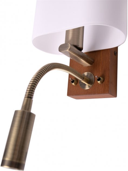 Бра Altalusse INL-3095W-02 Antique brass Walnut Е14 1x40 Вт+1xLED 3 Вт