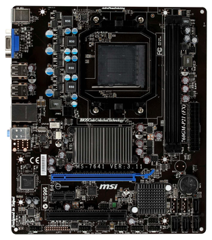 Материнская плата MSI (FX) (ms-7641 ver 3.11) 760GM-P21 (sAM3/AM3+, AMD 760G, Micro-ATX), б/у