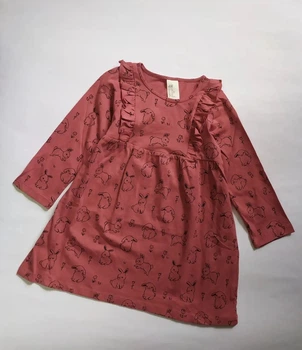 Платье терракотовое в принт зайчиков H&M 86см (40004759)