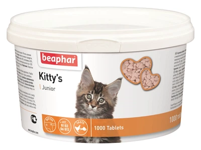 Кормовая добавка Beaphar Kittys Junior +Biotine с биотином для котят 1000 таб (12596) (8711231125968)