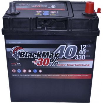 Аккумулятор автомобильный BlackMax 40А (B4018)