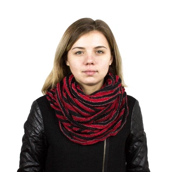 Снуд Infinity Kathmandu 100% коттон 170х65см Красный Чёрный (24775)