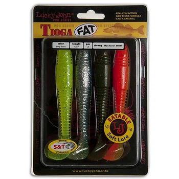Силикон Lucky John Tioga Fat 3.9in / 99мм / 5шт / цвет MIX1 (140146-MIX1)