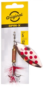 Блешня оберталка з борідкою Lucky John SPIN X LONG 04 вагою 9 г (колір CR) (LJSL04-CR)