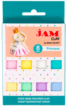 Набор пластики Jam Clay Rosa Talent Princess 8 шт х 20 г (4823098528746)