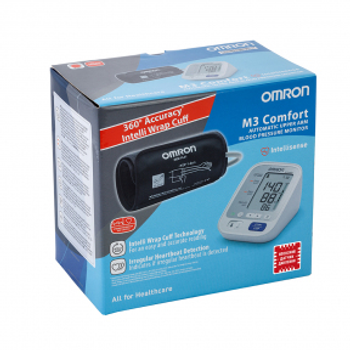 Тонометр Omron M3 Comfort (HEM-7134-ALRU) автоматический на плечо с адаптером гарантия 5 лет