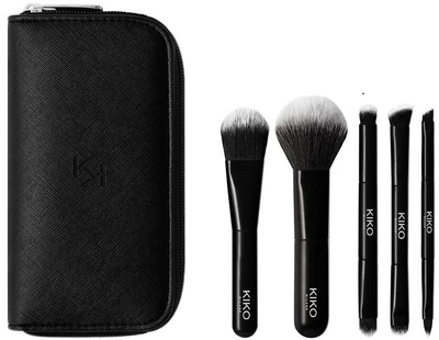 Набор кистей для нанесения макияжа Kiko Milano Travel Kit 5 шт (8025272641739)