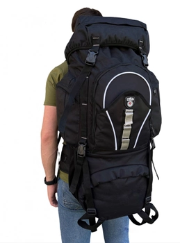 Рюкзак тактический зсу 85 л, рюкзак военный черный, туристический походный рюкзак ВСУ 85 л