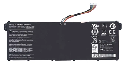 Аккумуляторная батарея для ноутбука Acer AC14B8K Aspire E3-111 15.2V Black 3090mAh Orig