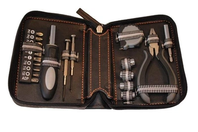 Набор инструментов дорожный 20 предметов в подарочном чехле из искусственной кожи 670300