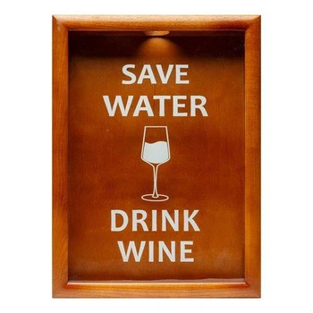 Копилка для винных пробок PRK-52 38х28 см. орех Save Water drink wine