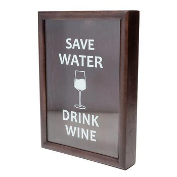 Копилка для винных пробок PRK-62 38х28х5,5 см. черная Save Water drink wine