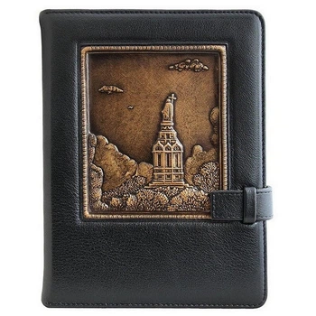 Кожаный ежедневник не датированный Владимирская Горка Privilege 260133 А5 15х21 см. черный