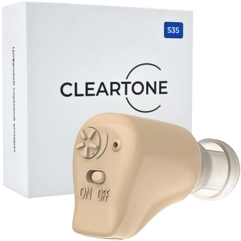 Слуховий апарат CLEARTONE S35 універсальний акумуляторний внутрішньовушний з цифровим чіпом