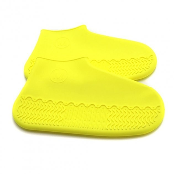 Чехлы бахилы для обуви водонепроницаемые силиконовые многоразовые от дождя и грязи Желтый (37-41)
