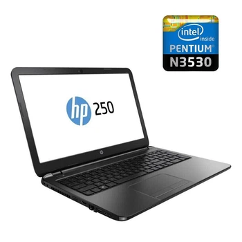 Ноутбук Б-класс HP 250 / 15.6" TN / Pentium N3530 (4 ядра по 2.16-2.58GHz) / 4GB DDR3 / 320GB HDD / HD Graphics / WebCam / Без АКБ б/у