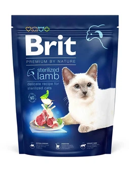 Сухой корм Brit Premium by Nature Cat Sterilized Lamb для стерилизованных котов с ягненком и индейкой 300 г